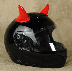 Red Devil Helmet Horn Set
