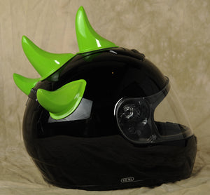 Lime Mohawk Helmet Horn Set