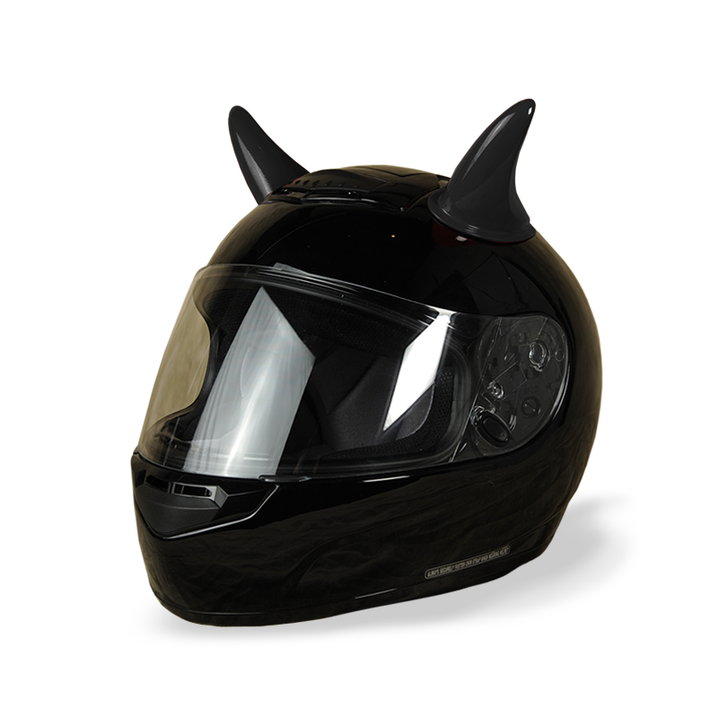 Helmet with online devil horns