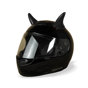 custom motorcycle helmets with horns Black Devil Helmet Horn Set – Horny Helmet Accessories