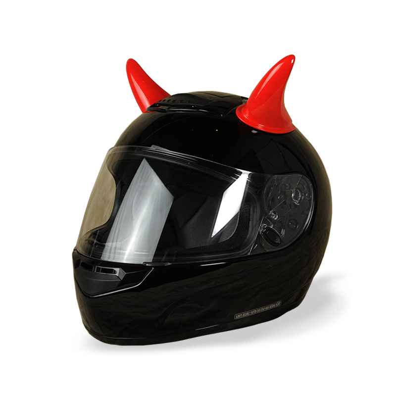 Motorcycle helmet devil 2024 horns