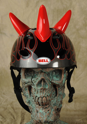 bike helmet red mohawk Red Mohawk Helmet Horn Set – Horny Helmet Accessories